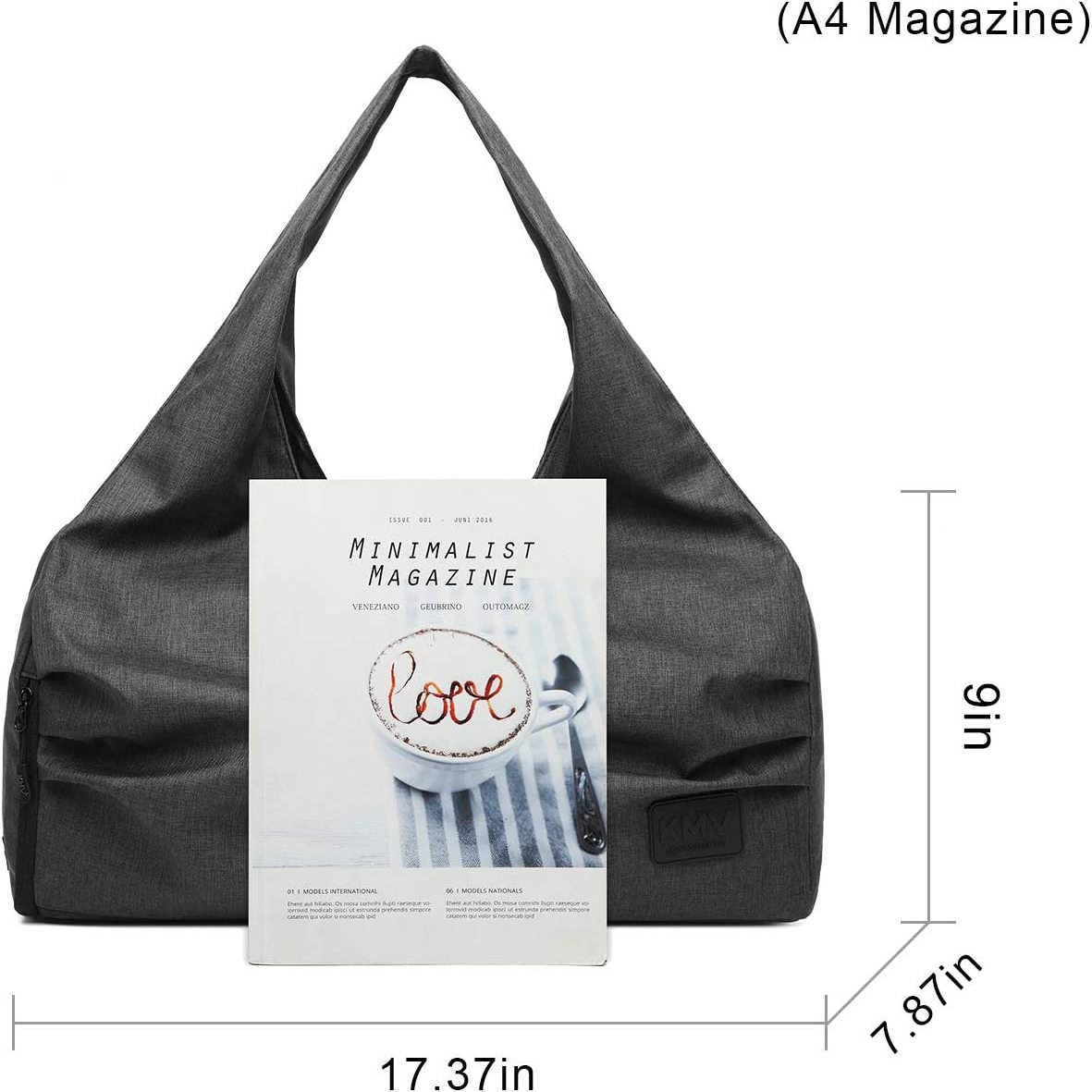 Polyester Black Yoga Bag Tote Bag Custom